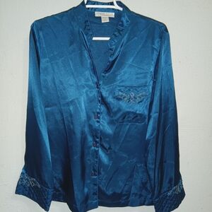Morgan Taylor Intimates Teal Sleepwear Shirt